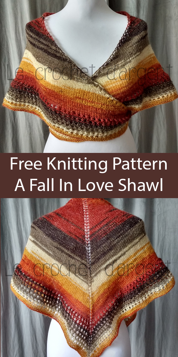 Free Easy Shawl Knitting Pattern A Fall In Love