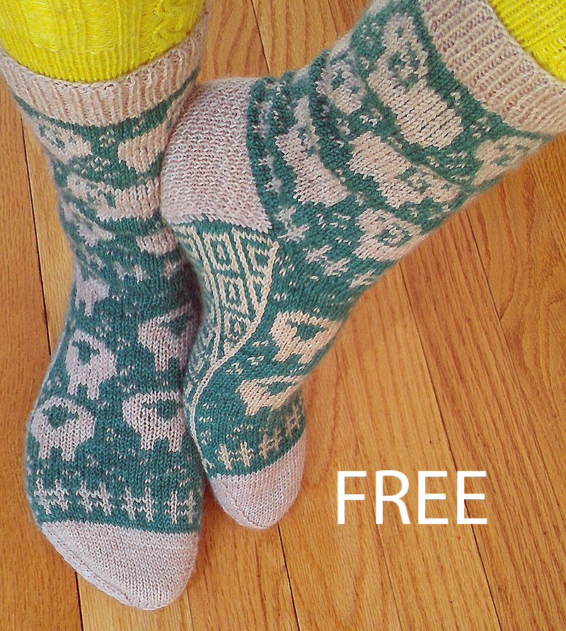 Free Knitting Pattern A Flock For Your Feet