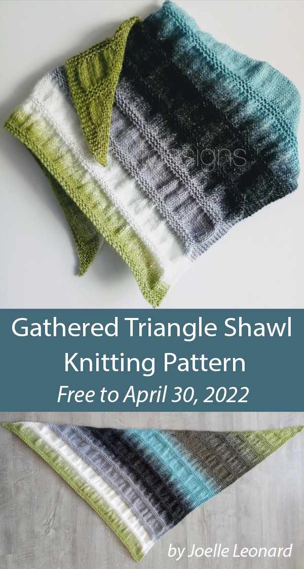 Gathered Triangle Shawl Free Knitting Pattern until April 30, 2022