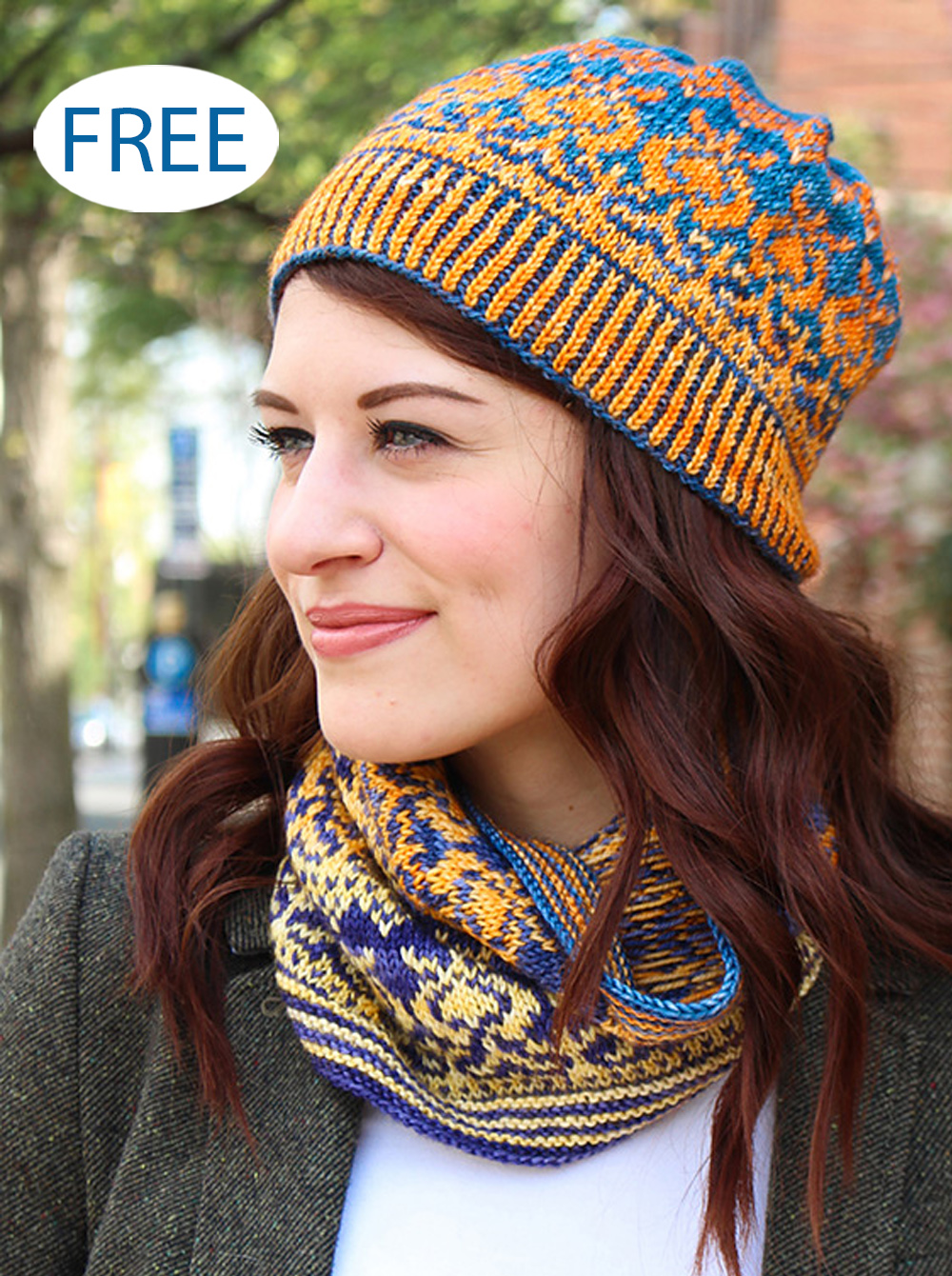 Free A Gift of Thistle Hat And Cowl Knitting Pattern