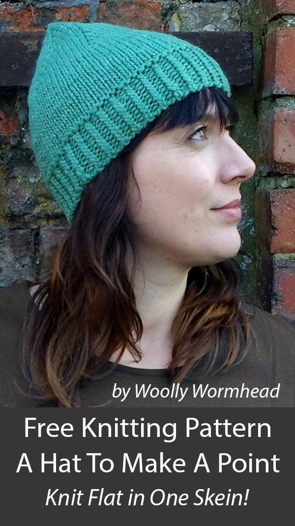 Free Easy Hat Knitting Pattern A Hat To Make A Point