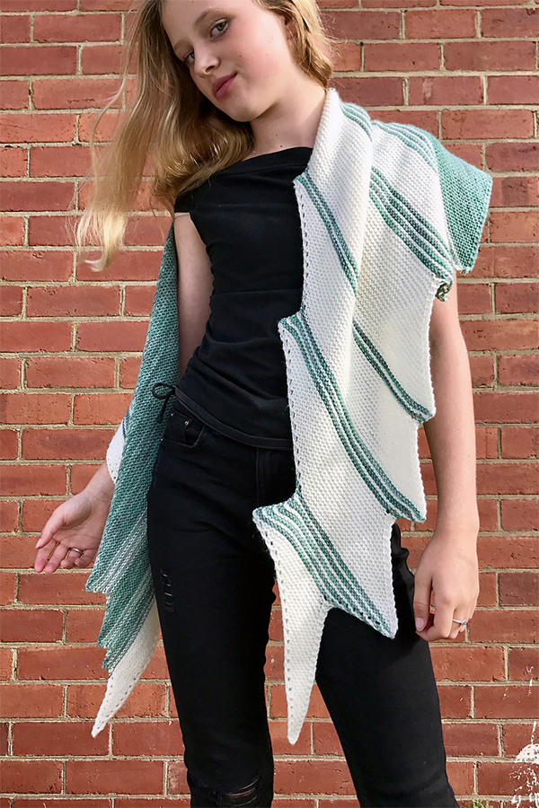 Knitting Pattern for A Little Bit Bowie Shawl