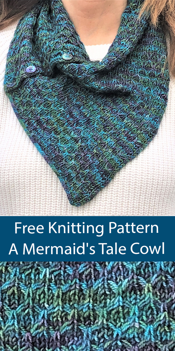 Free Cowl Knitting Pattern A Mermaid's Tale Cowl