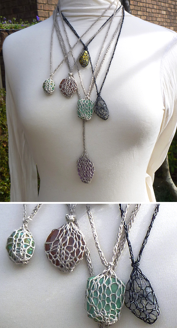 Free Knitting Pattern for A Stones Throw Necklace
