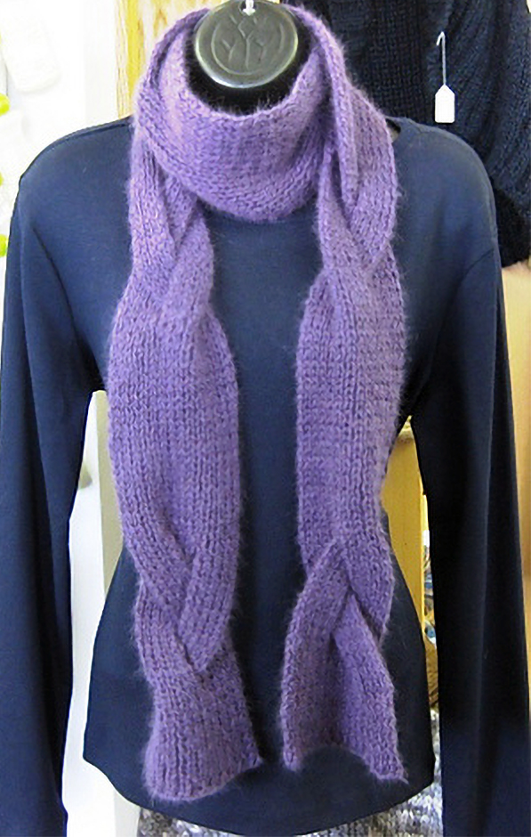 Free Knitting Pattern for A Very Braidy Scarf