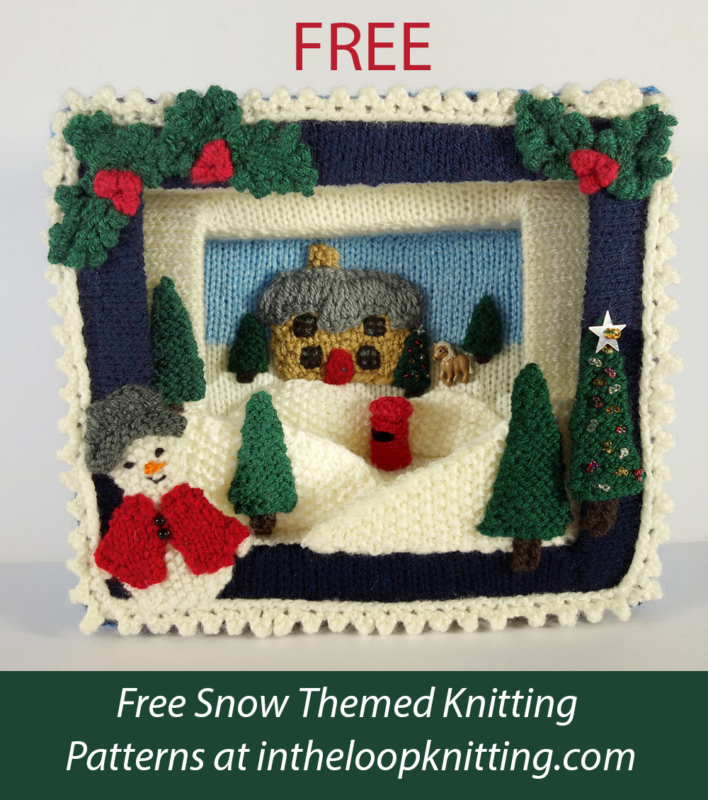 Free A White Christmas Shadowbox Knitting Pattern