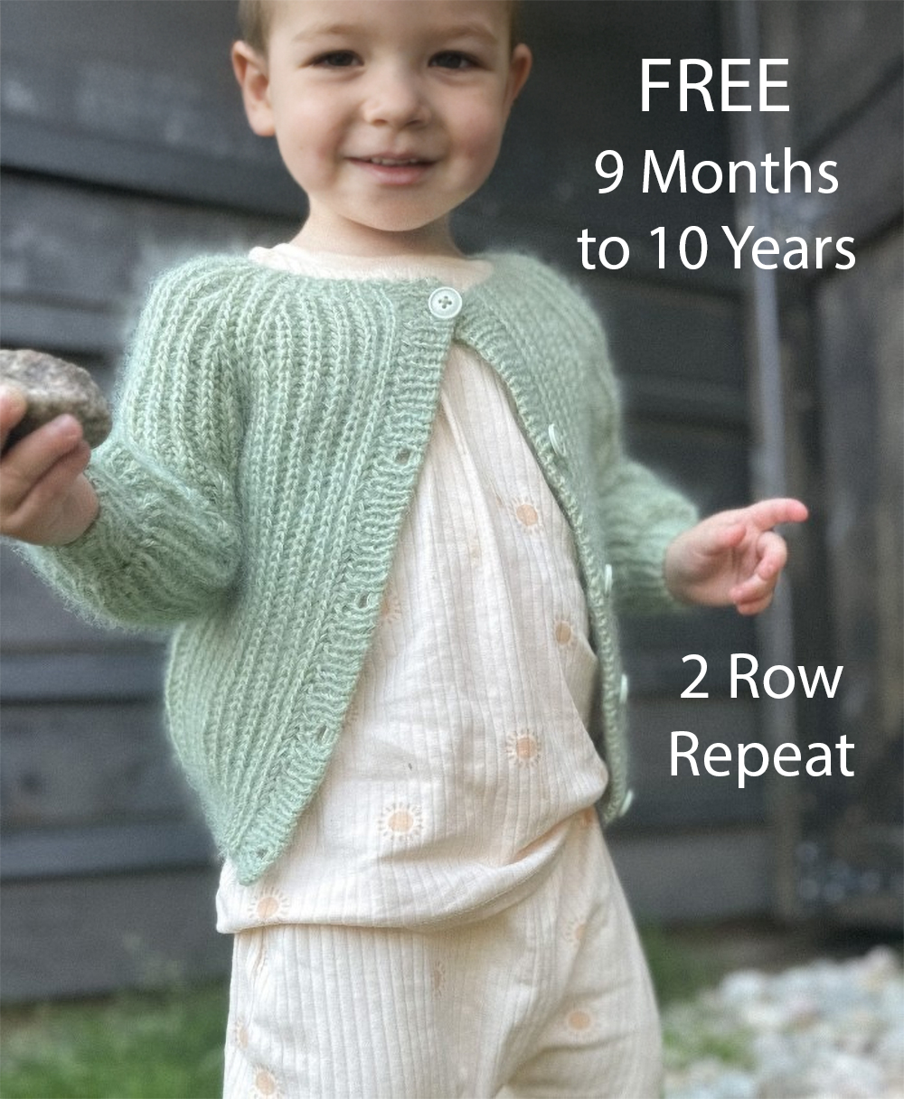 Free Baby and Child Abros Cardigan Knitting Pattern