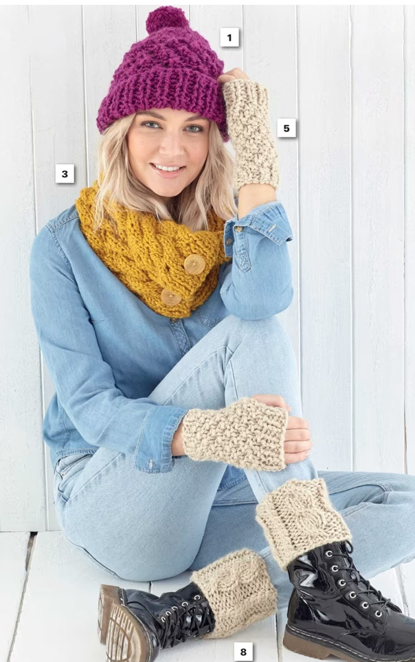 King Cole Super Chunky Accessories 5600 Knitting Pattern