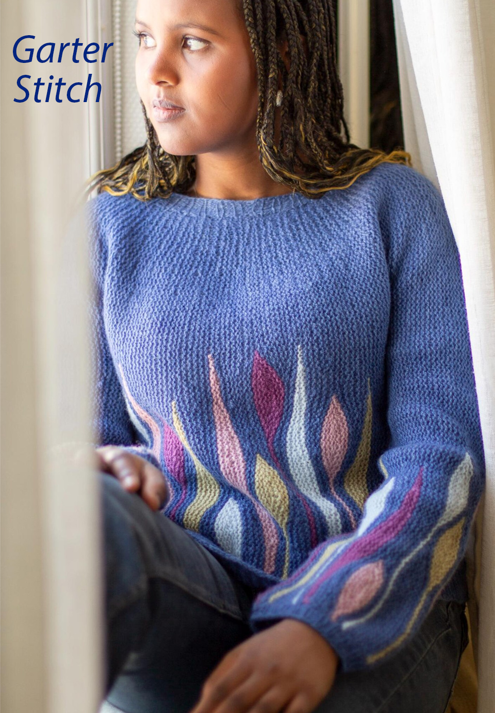 Garter Stitch Achira Sweater  Knitting Pattern