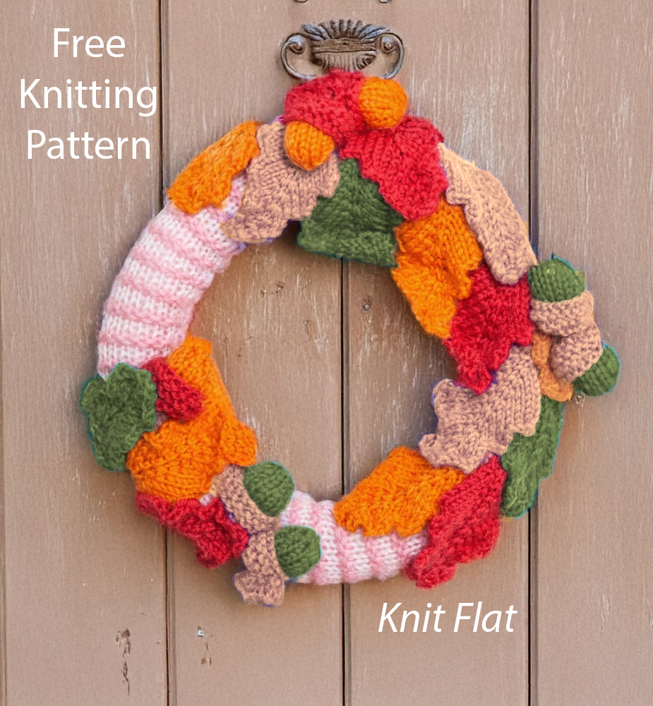 Acorn Wreath Free Knitting Pattern by Amanda Berry
