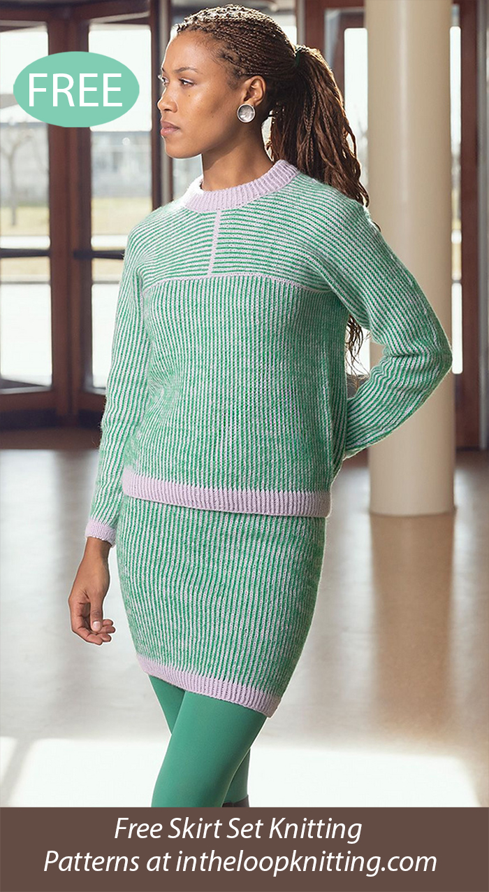 Free Across The Lines Sweater Set Knitting Patterns