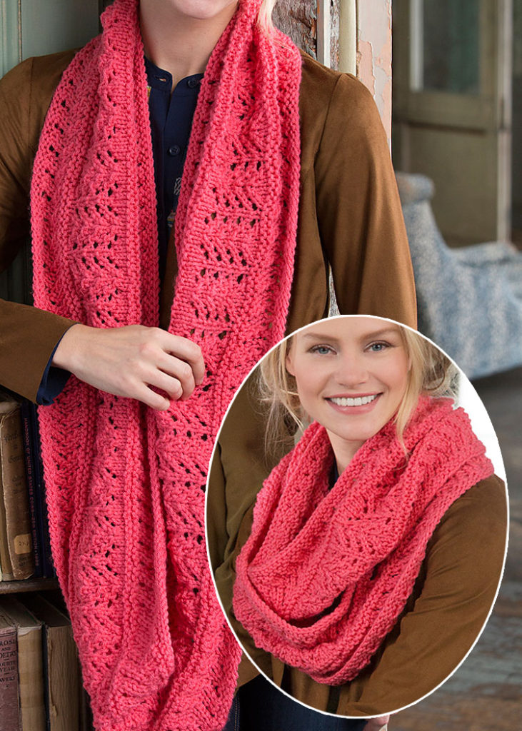 Free Knitting Pattern for Covet This Lacy Cowl