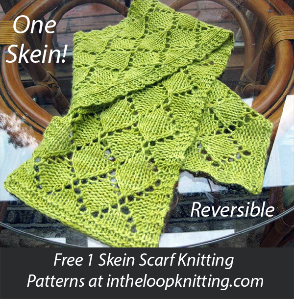 One Skein Adornment Scarf Knitting Pattern