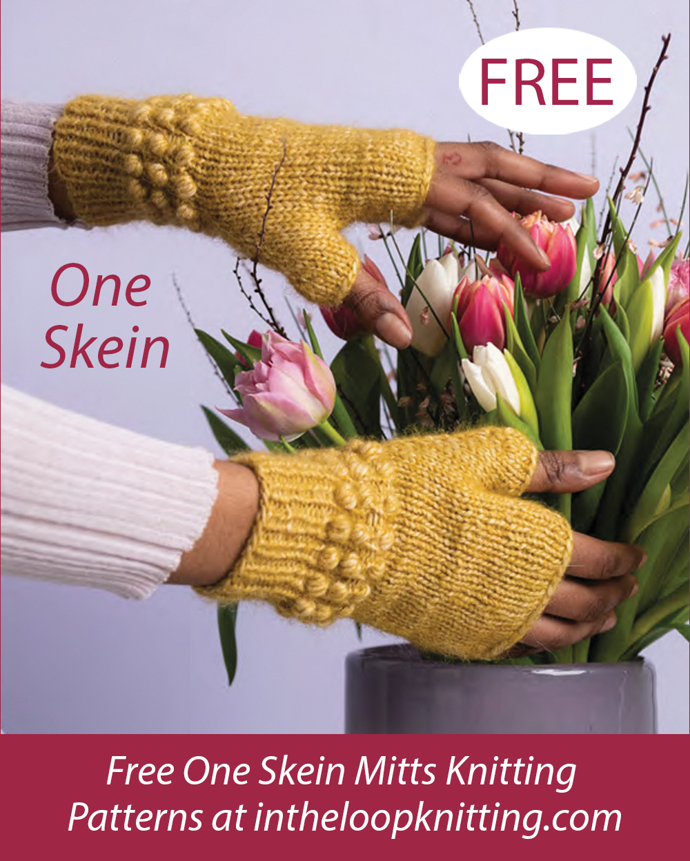 Free Adria Half Mittens  Knitting Pattern