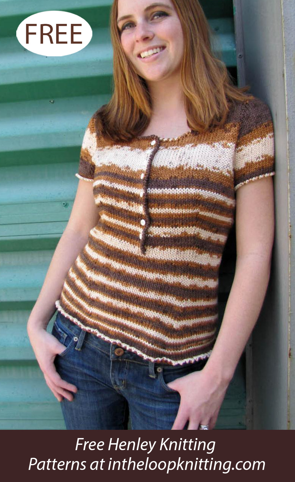 Free Adrienne Henley Top Knitting Pattern 