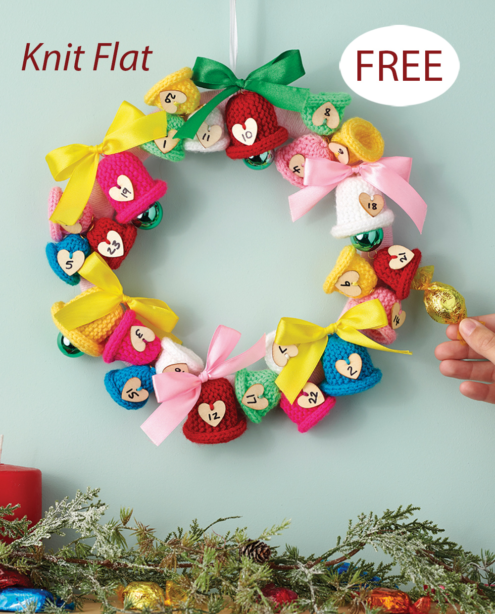 Free Knitting Pattern Ring the Bells Advent Calendar