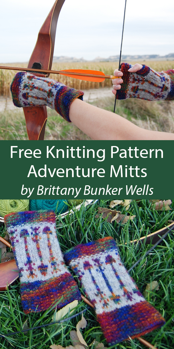 Adventure Fingerless Mitts Free Knitting Pattern