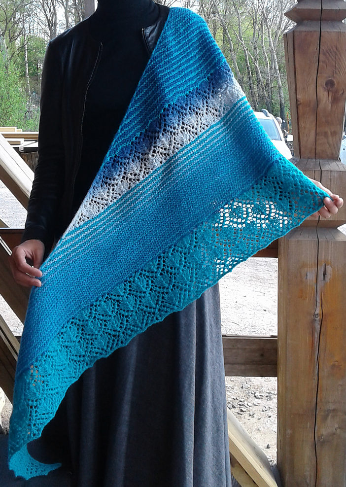Free Knitting Pattern for Afetos Shawl