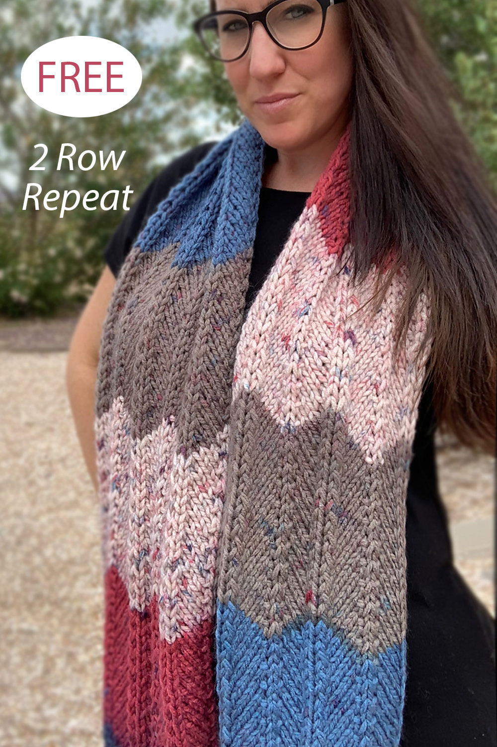 Free  Knitting Pattern Agate Scarf