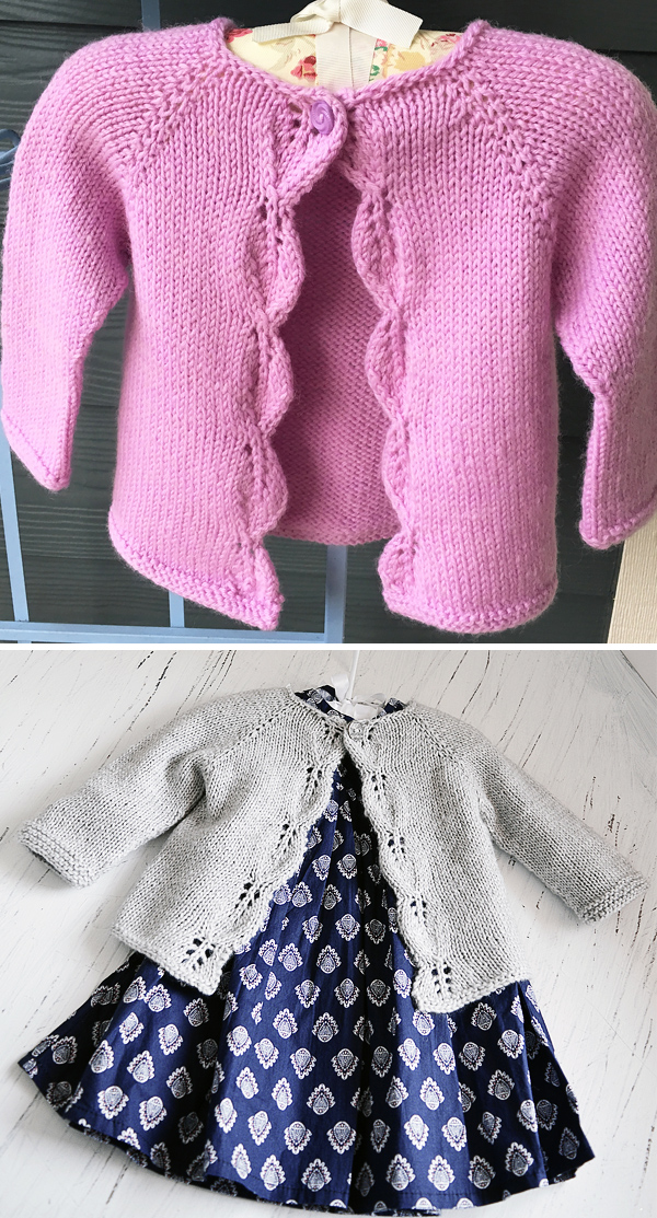 Simple knitted baby cardigan on sale pattern