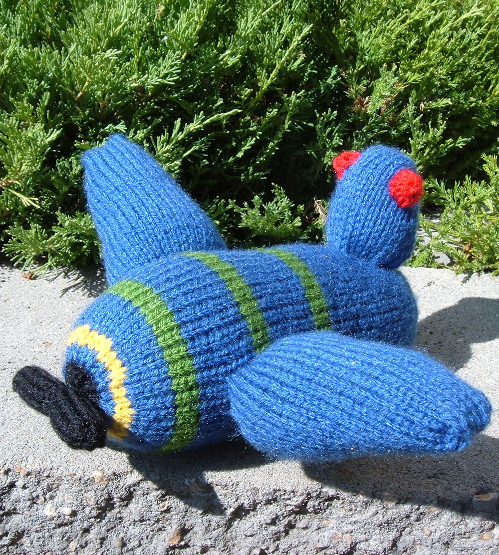 Free Knitting Pattern for Airplane Toy