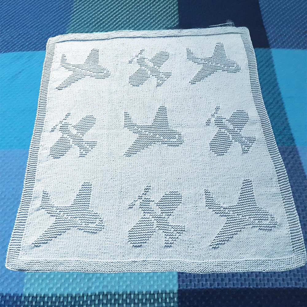 Knitting Pattern Airplanes Baby Blanket