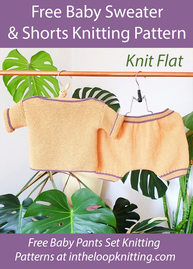Free Akiko Baby Set Knitting Pattern Knit Flat