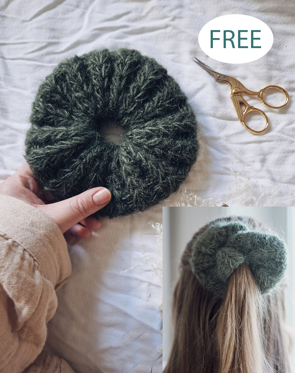 Free Aks Scrunchie Knitting Pattern