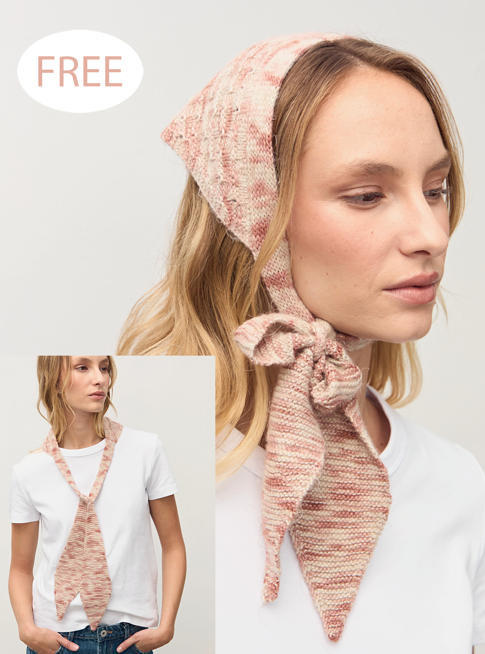 Free Alba Bandana Kerchief Knitting Pattern