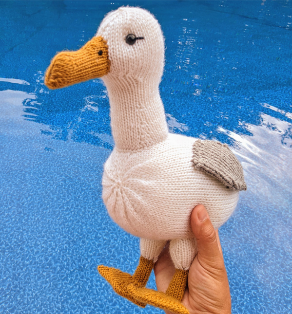 Knitting Pattern for Albatross Bird Toy Amigurumi