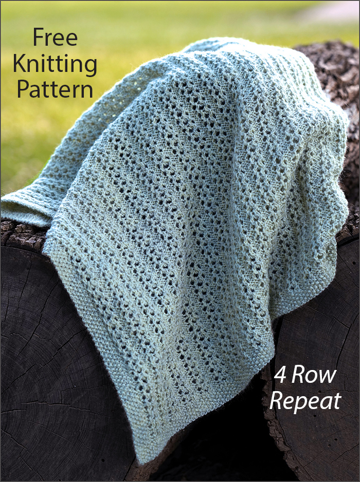 Free Knitting Pattern 4 Row Alice's Blanket