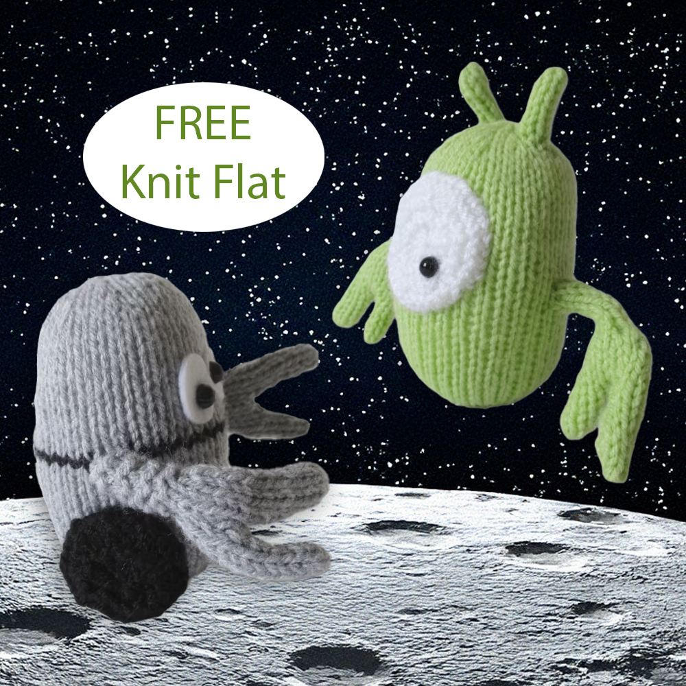 Free Alien and Robot Plushie Knitting Pattern