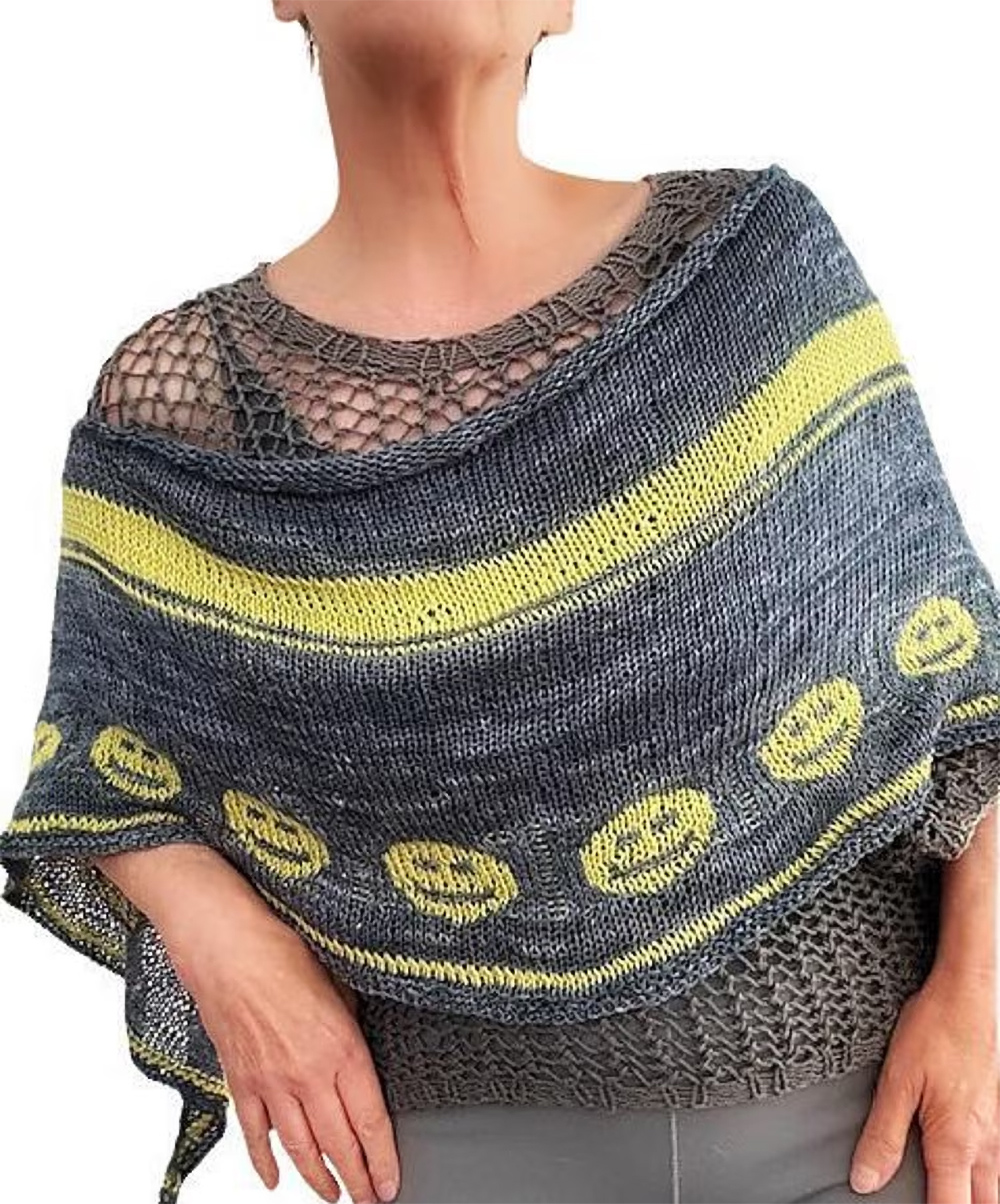 Knitting Pattern All smiles shawl