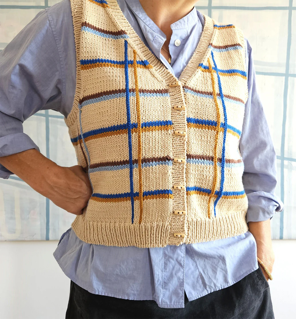All-Year-Checks Vest Knitting Pattern