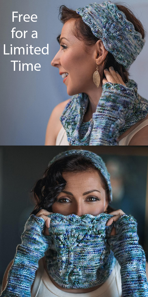 Allium Headband, Cowl, and Mitts Knitting Pattern Free for a Limited Time 