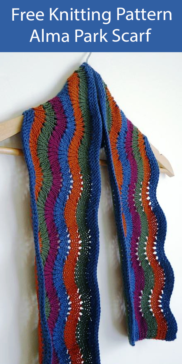 Free Scarf Knitting Pattern Alma Park Scarf