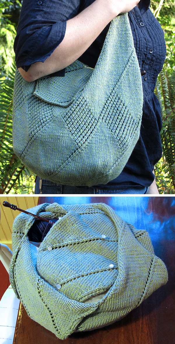 Bag knitting pattern: knit market bag. Aran Shopper Bag pattern. Original  design. Knit pattern bag. Knit your own bag. Market bag pattern.