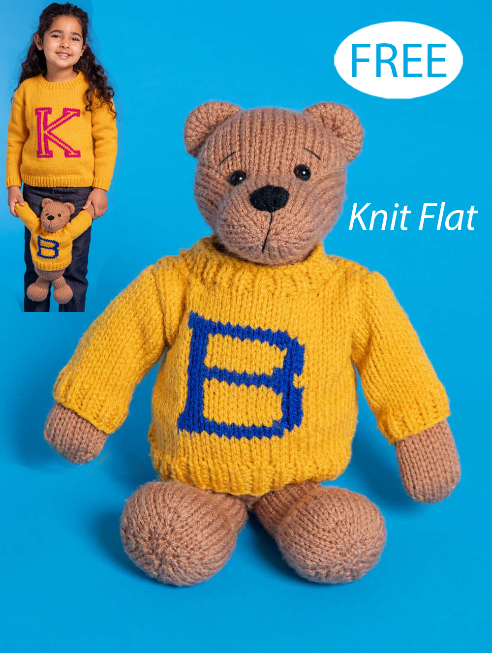 Alphabet Teddy Bear Knitting Pattern