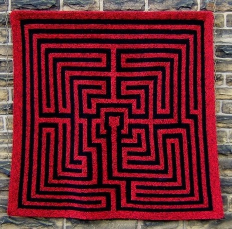 knitting pattern for Amazement maze afghan