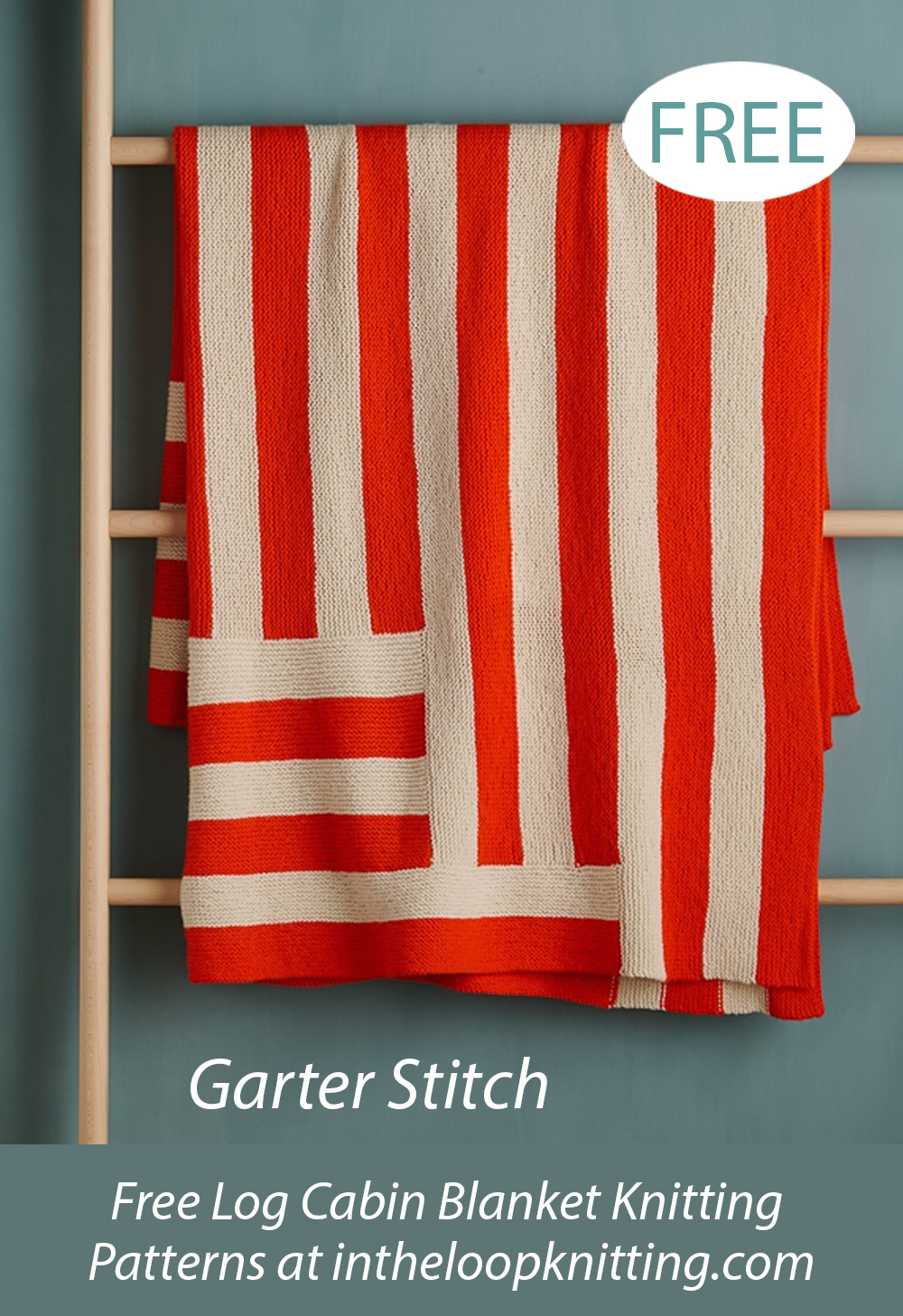 Free Amazing Log Cabin Blanket Knitting Pattern Garter Stitch