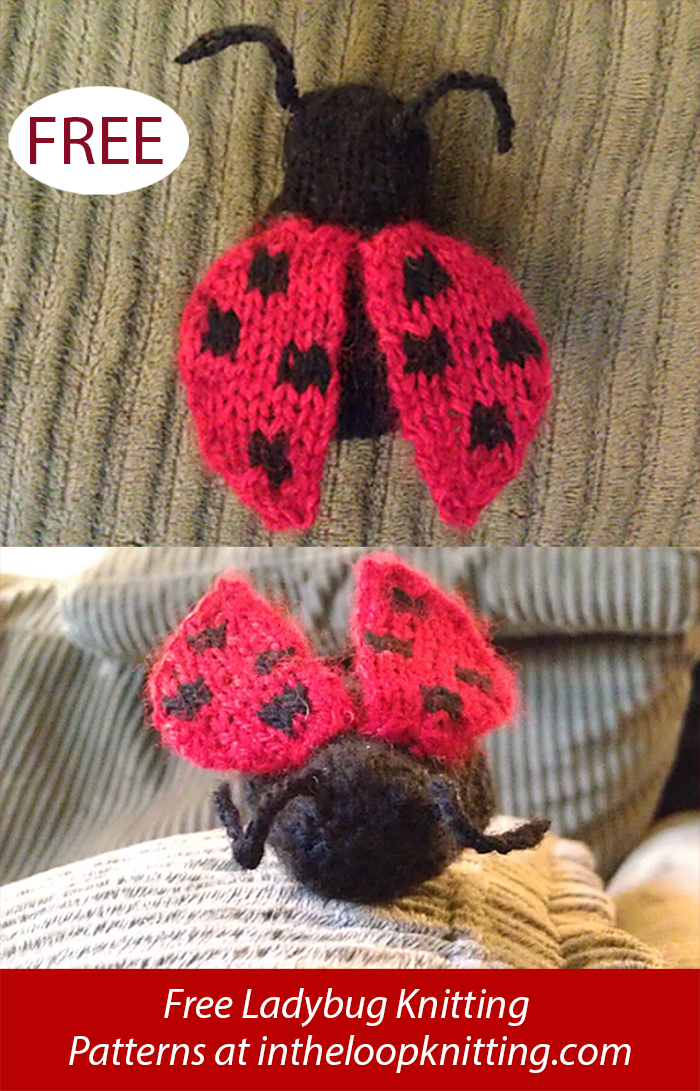 Free Amigurumi LadyBug Flying Version Knitting Pattern