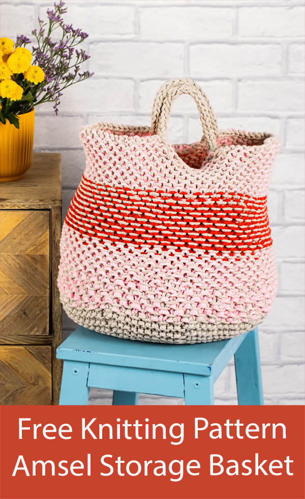 Free Basket Knitting Pattern Amsel Storage Box