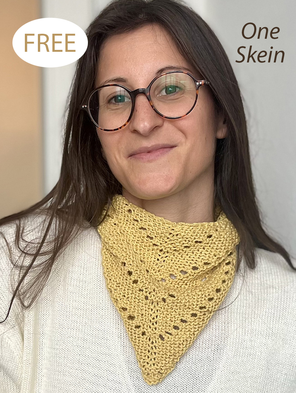 Free One Skein An Italian Bandana Scarf Knitting Pattern