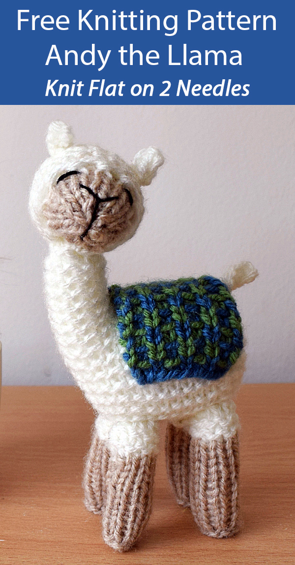 Free Knitting Pattern for Andy the Llama Toy