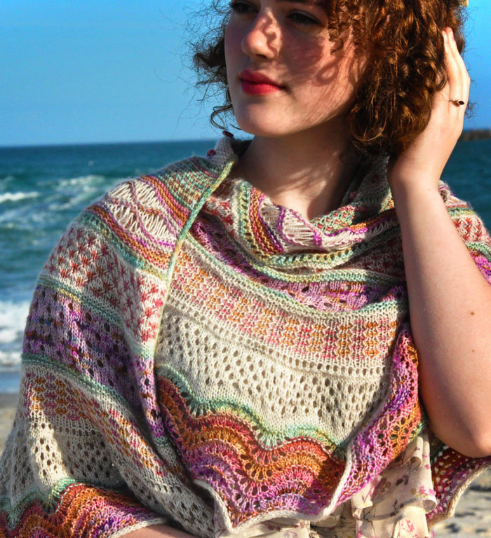 Free Knitting Pattern for Anemone Shawl