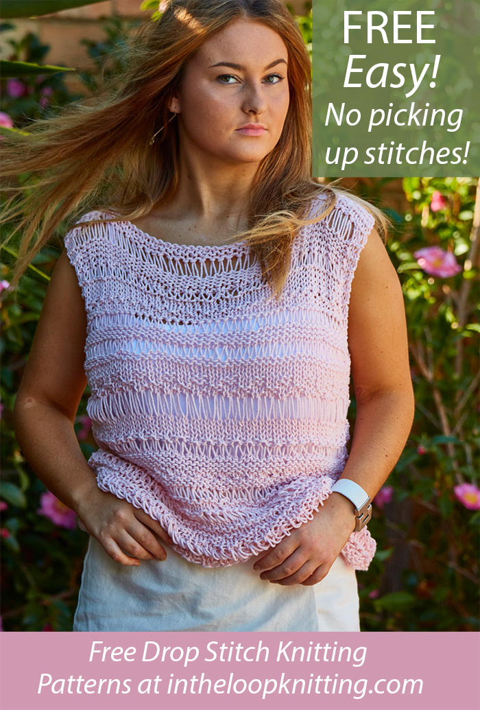 Free Anette Drop Stitch Top Knitting Pattern