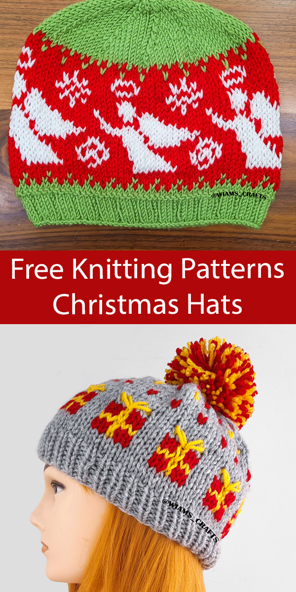 Christmas Hat Free Knitting Pattern Angel Hat and Gifts Hat