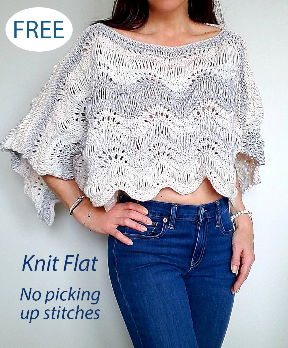 Angelic Sweater Poncho Knitting Pattern