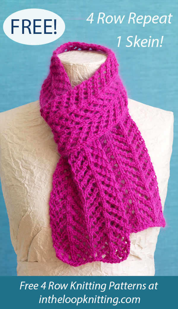 Free One Skein Scarf Knitting Pattern for Angora Lace Scarf 10 180