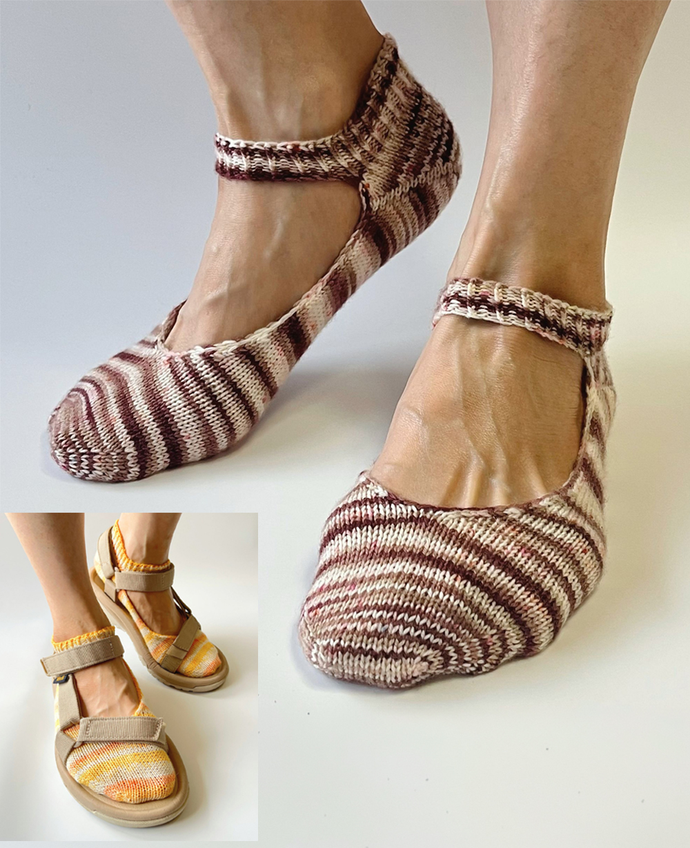 Free Ankle Strap Socks Shortie Footie Socks Knitting Pattern